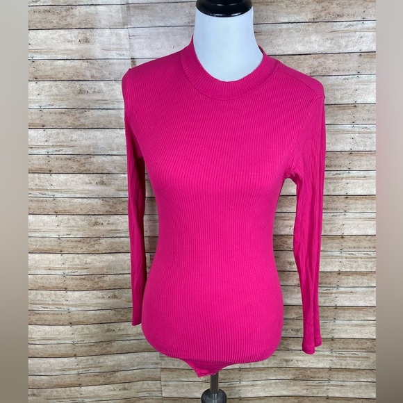 Farm Rio Hot Pink bodysuit SZ Large - Picture 1 of 4